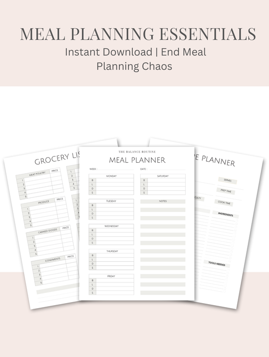Free* Meal Planning Essentials - Digital Download