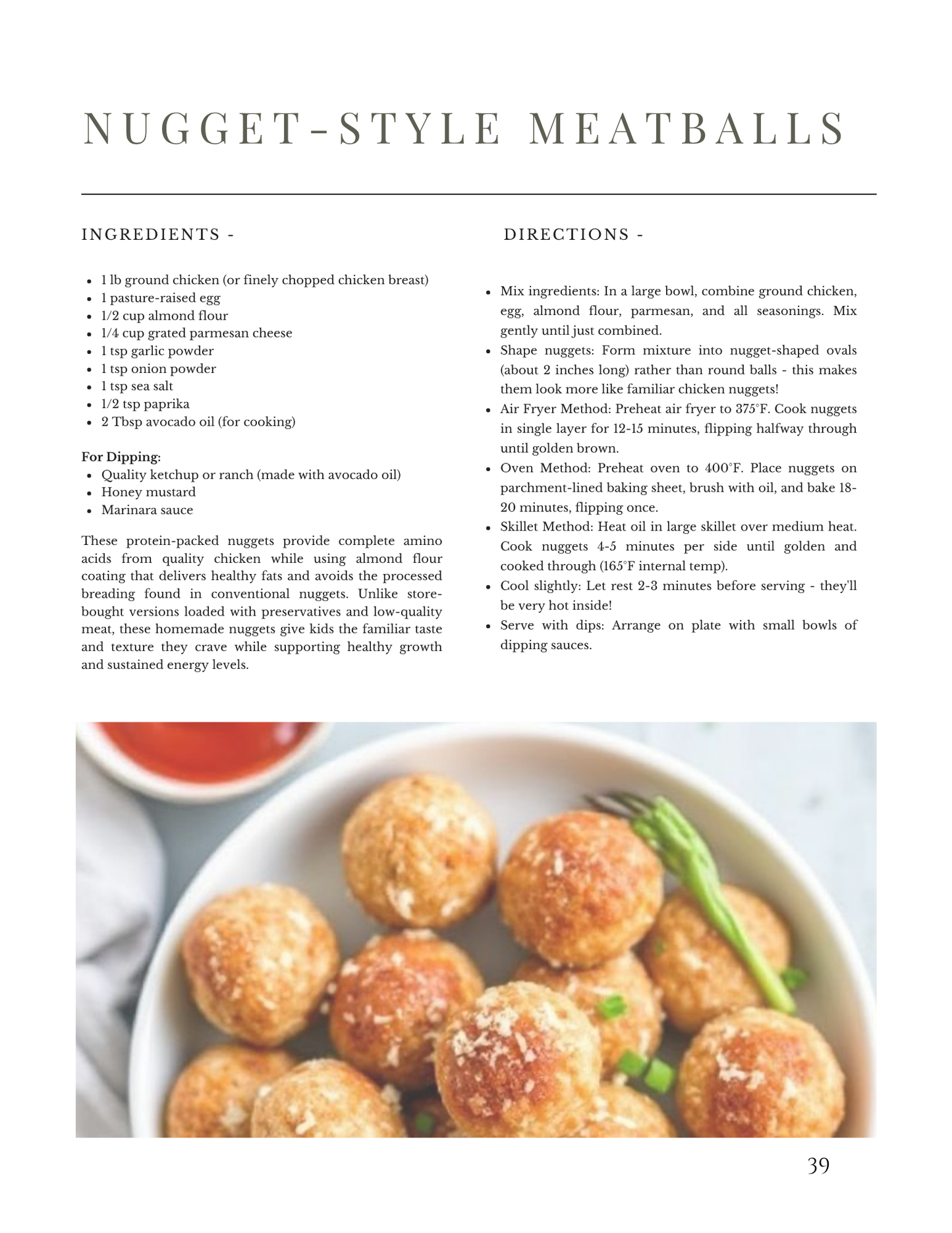 Little Plates, Big Nutrition: Kids Cookbook - Digital Download