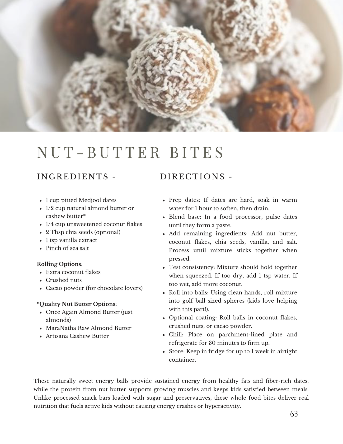 Little Plates, Big Nutrition: Kids Cookbook - Digital Download
